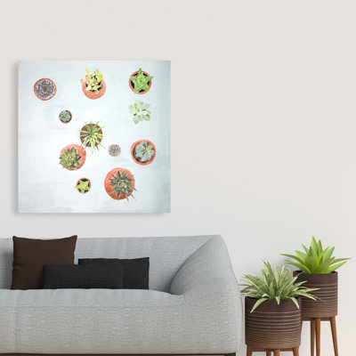 Plantes de cactus - Toile verte de salon pour la décoration intérieure
