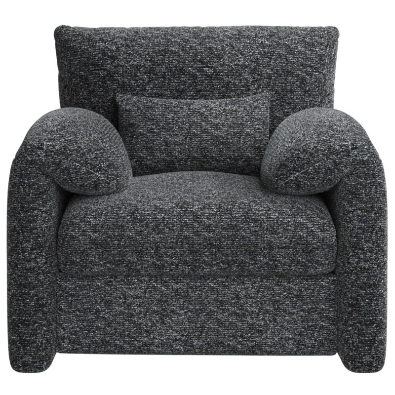 Upholstered Armchair, Black