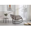 Chaise berçante d'extérieur en rotin avec coussin rembourré - Chaise berçante inclinable surdimensionnée-1127557260