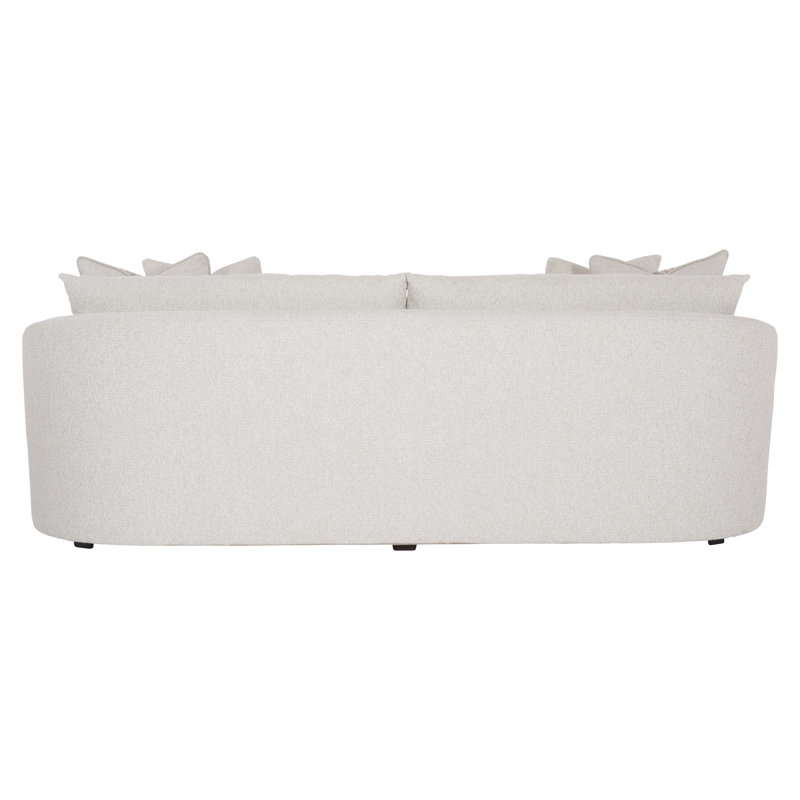 Terra 95" Cream Fabric Stationary Sofa