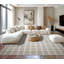 Tapis moderne en laine tissé à la main ivoire-117437928