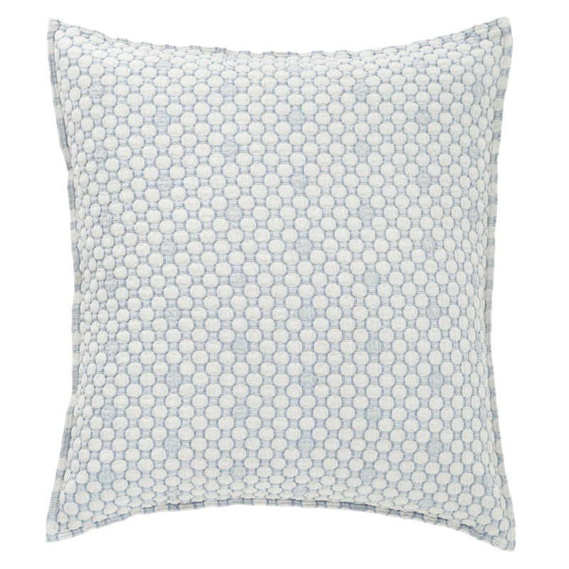 Lodi Matelasse Sham, Euro, Blue