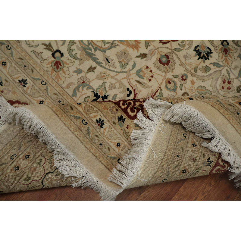 Tapis tissé à la main 8 x 10 pi avec motif floral Artisan