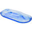 Plat en verre bleu / transparent