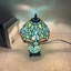 Petite lampe de table en verre teinté de mer petite lampe de table mère Tiffany pour fille-2092721898