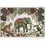 Papier peint brodé éléphant tropical amovible-1346103463-1346103449