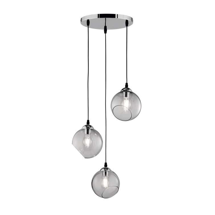 Emilis 3 - Light Silver Cluster Pendant