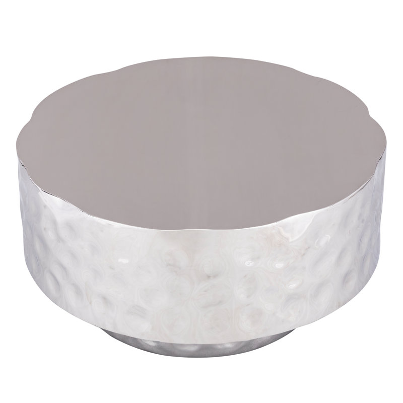 Bedingfield Hand-Hammered Coffee Table, Silver
