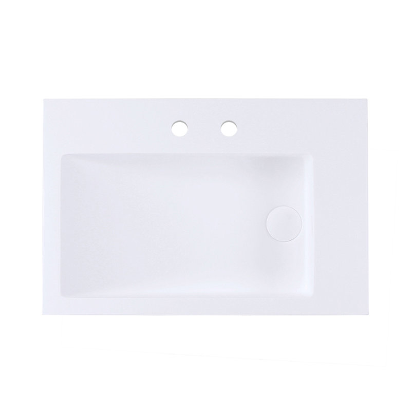 La Scala 23.62'' L Bathroom Sink, Gloss White, 4" Centers