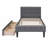 Upholstered Platform Bed With 2 Drawers-849986856