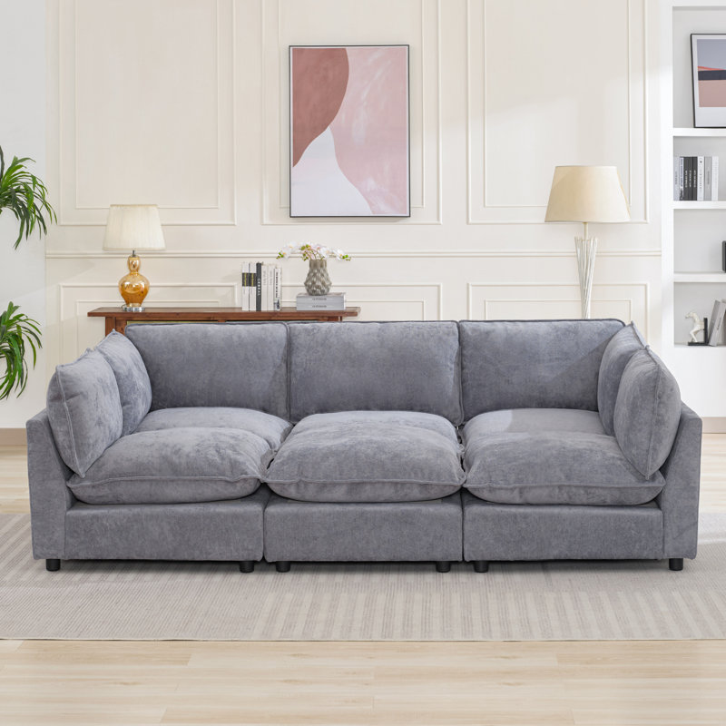 106.77” W Oversized 6-Seater Modular Sofa | Comfort & Style