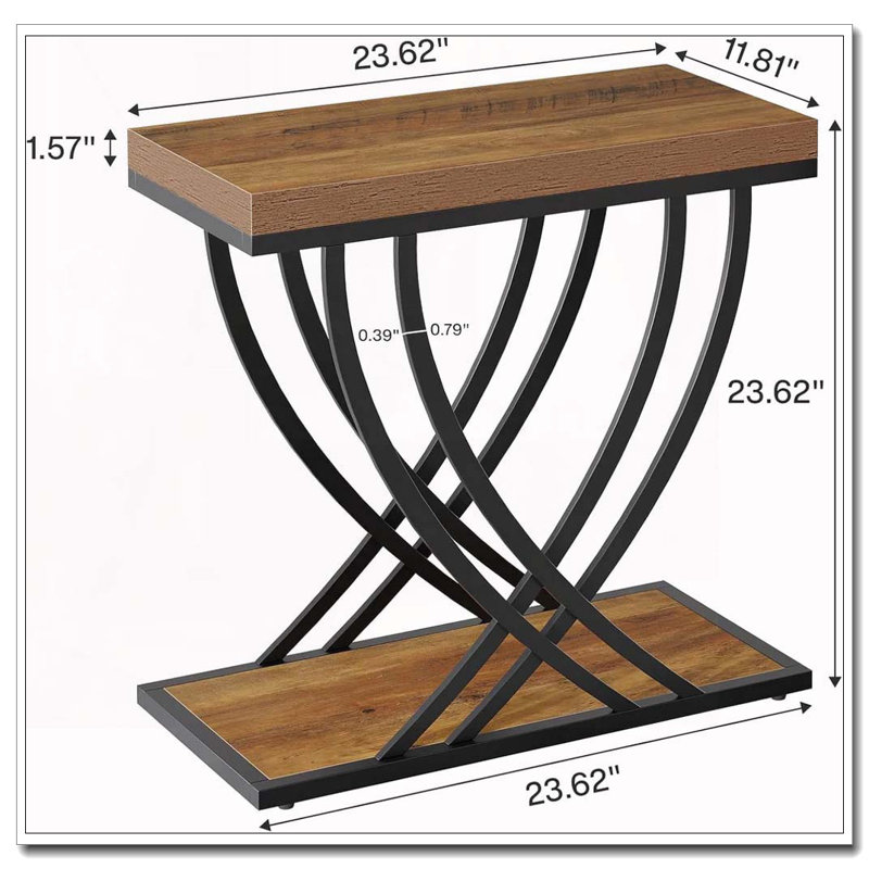 Modern 2-Tier Bedside Table Console Table