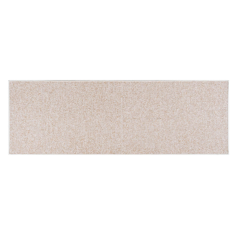  Abstract Tufted Indoor Area Rug - Non-slip & Washable, Beige, 2'x8'