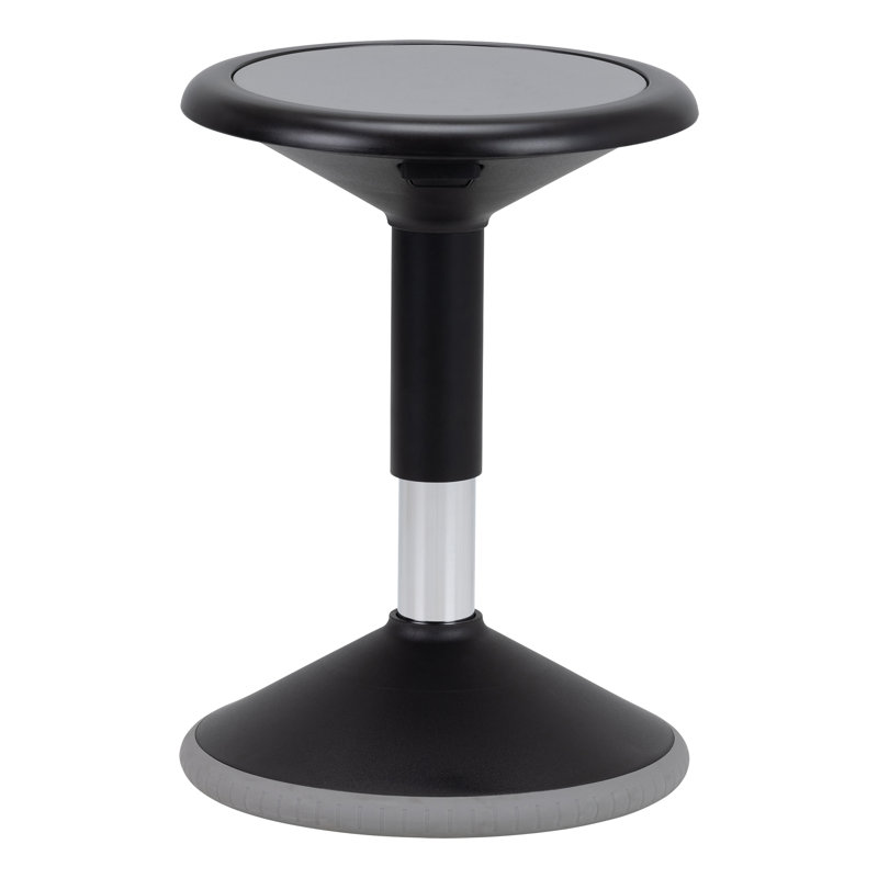 Tabouret plat - hauteur réglable et mouvement, Noir