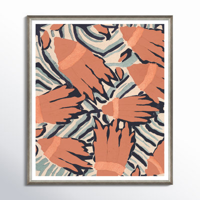 Asian Asian Textile Designs, reproduction d'art graphique encadrée