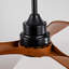  Ventilateur de plafond noir moderne 42 pouces avec lumière et 3 pales en bois massif avec moteur à courant continu réversible et télécommande-796230917-796230916