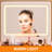 46"Glass Top Vanity Desk With 10 Drawers Makeup Vanity With Mirror And Stool,3 Lighting Modes Dressing Table,Power Outlet, Silent Slides, Big Vanity For Bedroom