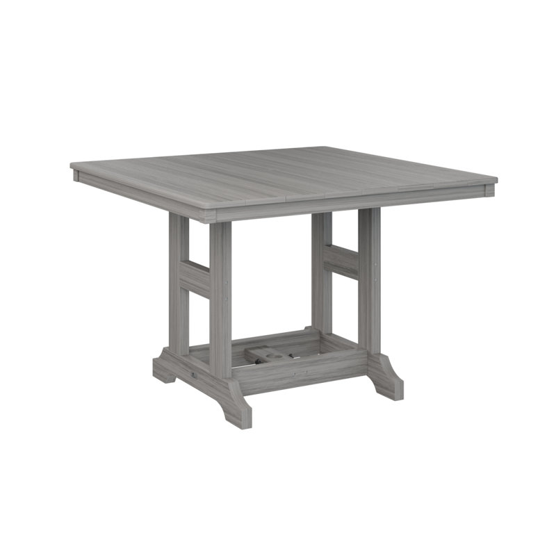 Table de bar carrée 44 po Berlin Gardens Garden Classic, H 39,5 po x l 44 po x P 44 po, Bois flottant gris