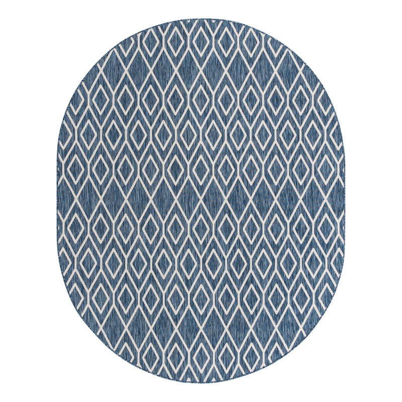 Turks and Caicos Indoor/Outdoor Rug, Oval 7'10" x 10'