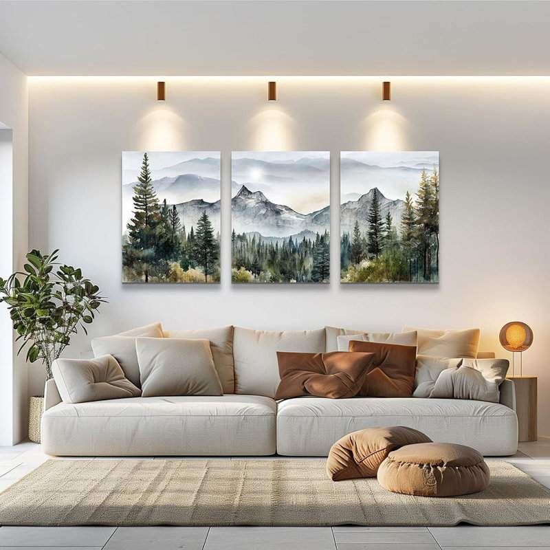 3 Piece Wrapped Canvas Print, 60 cm H x 40 cm W