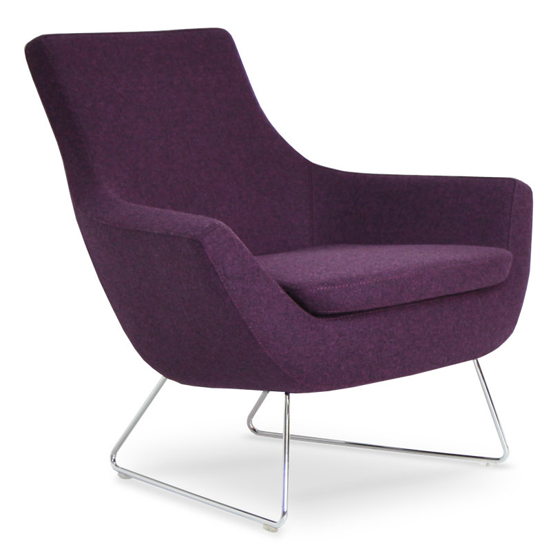 Lakewood Upholstered Accent Chair, Deep Maroon Camira Wool