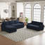 Ensemble de canapé modulaire et de causeuse en L rembourré en velours moderne pour salon-129932778