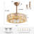 Wadeeah 19.7'' Dimmable Crystal Bladeless Ceiling Fan with Remote Control and Light Kit