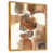 Toile avec cadre flottant or