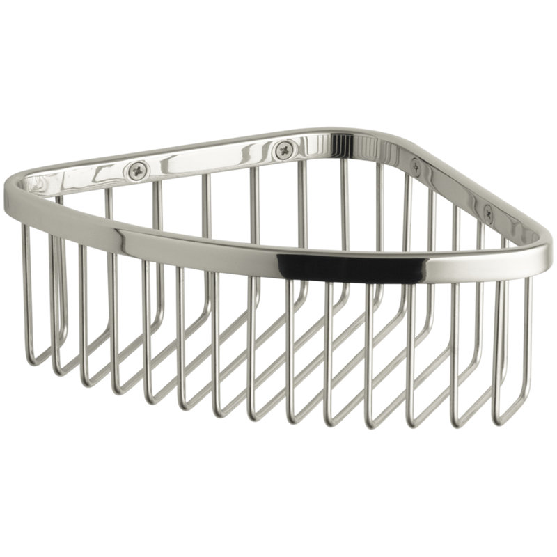 Kohler Shower Basket, Vibrant Polished Nickel, 3" H x 9.125" W x 6.25" D