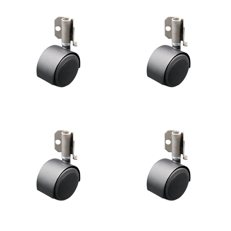 Urethane Caster, Flat Black