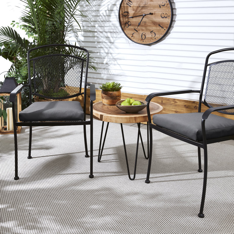 Outdoor 2.5'' Dining Chair Back Cushion, Fresco Charcoal