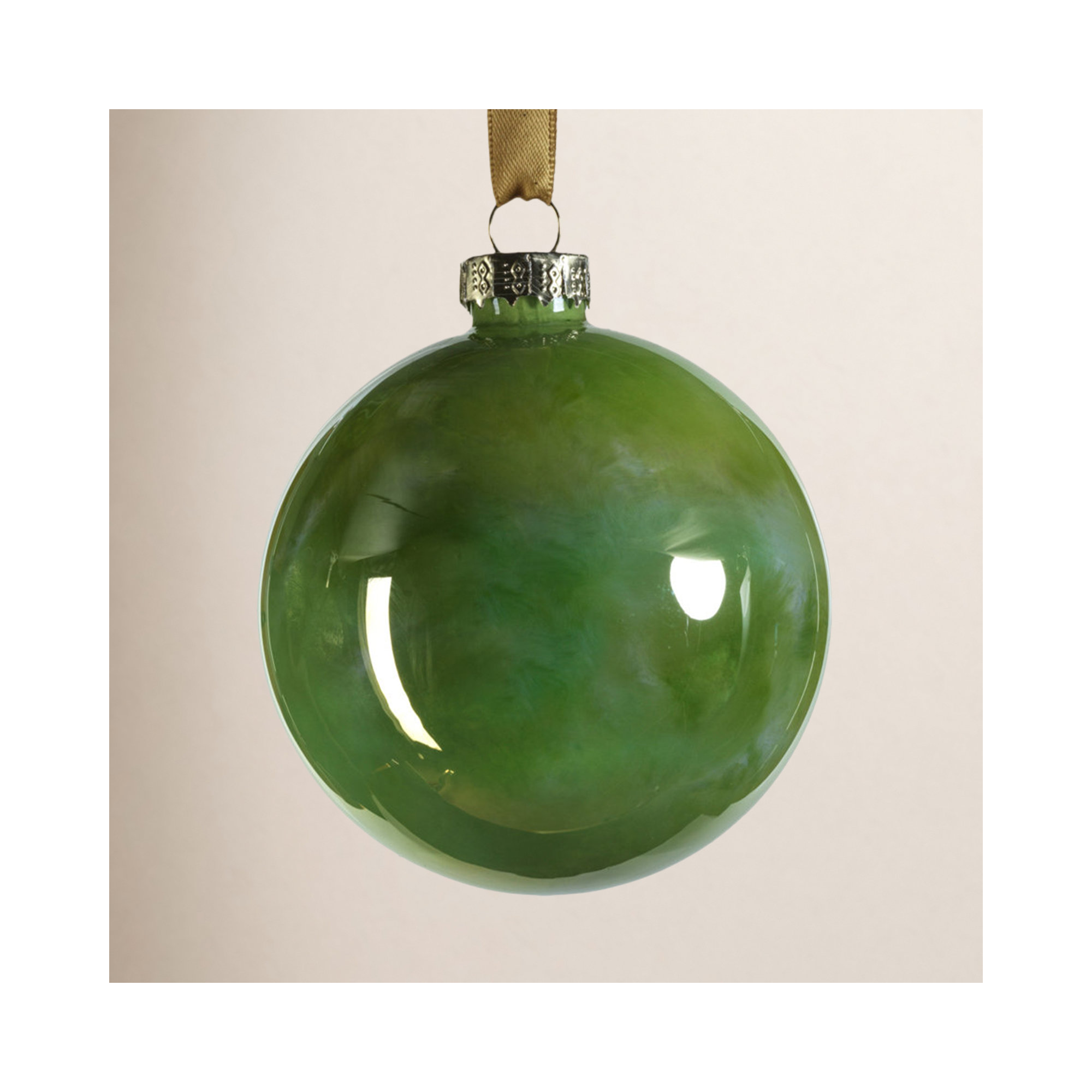 Hendrica The Holiday Aisle® Ball Ornament, 3.25" H x 3.25" W x 3.25" D, Green