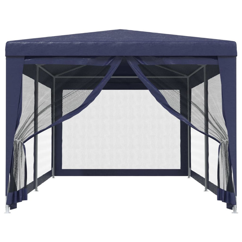 6 x 3m Iron Party Tent, Blue, Blue
