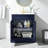 Eyrun Blue Modern Single Bathroom Vanity With Ceramic Top-705901043