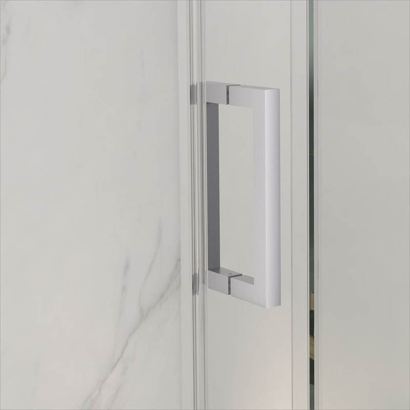 Porte de douche coulissante sans cadre pour salle de bain
