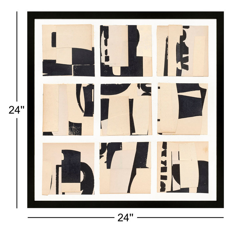 «Lise Typeface», impression encadrée, Cadre noir, H 24 po x l 24 po x P 1,25 po