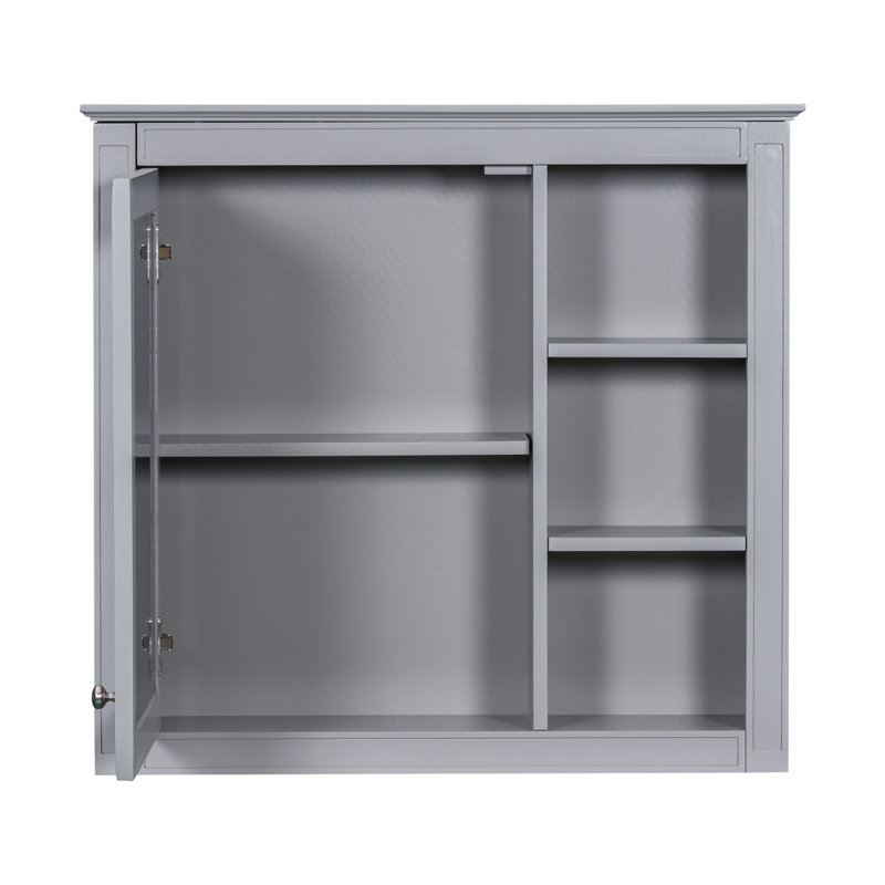 Armoire de rangement pour miroir de salle de bain 30 po x 28 po, conception moderne, intimité dissimulée, gris, armoire murale - 28 po, rangement spacieux, inclus,