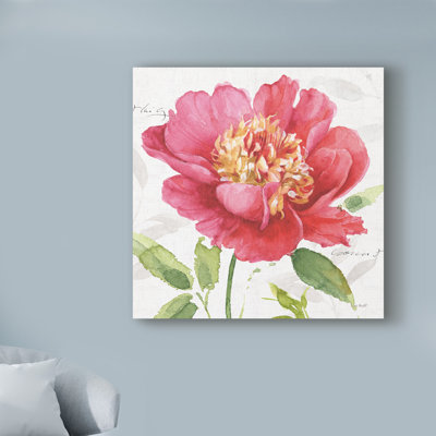 « rose jardin ii », reproduction de peinture à l’acrylique sur toile tendue