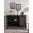 Mid-Century Style Solid Wood Tempered Glass Sideboard