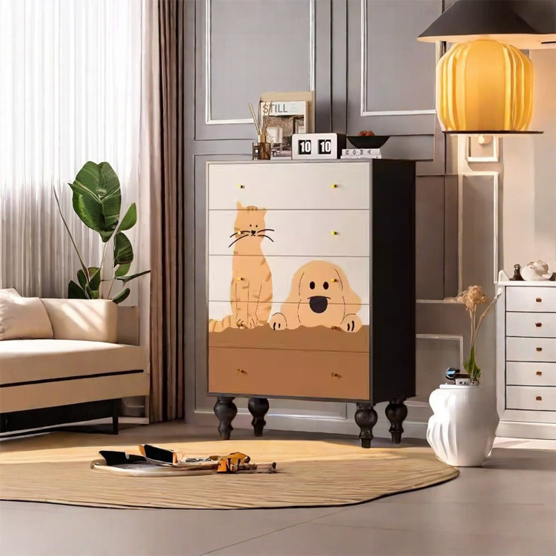 Stylish Five-Drawer Storage Cabinet