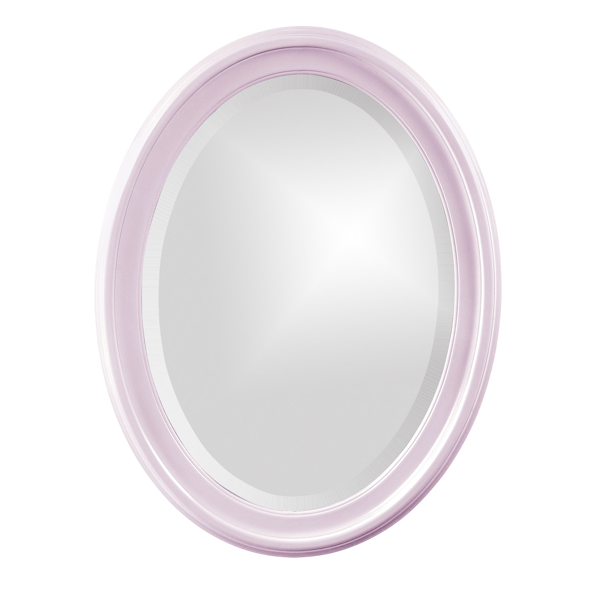 Borna Solid Wood Oval Mirror, Lilac