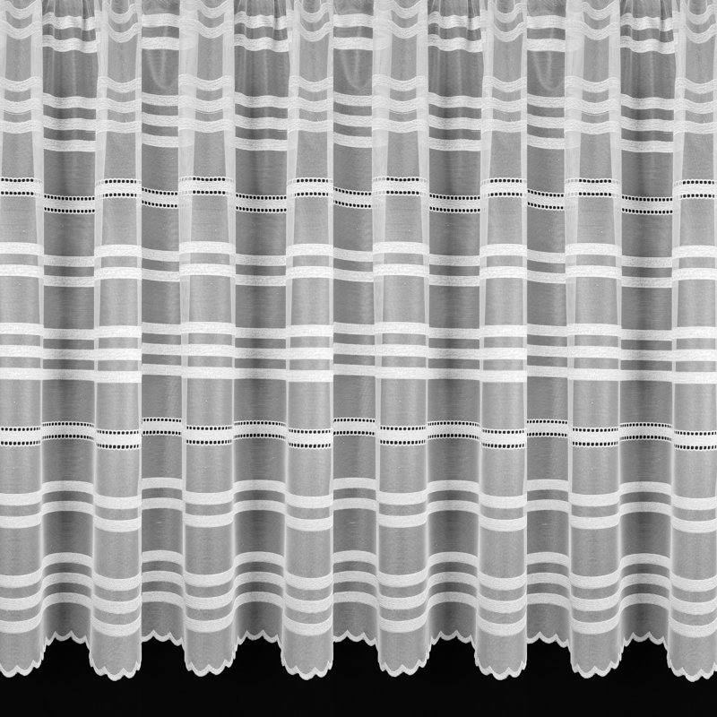 Prabhav Lace Semi Sheer Curtain Single Panel, 200cm Width x 274cm Drop
