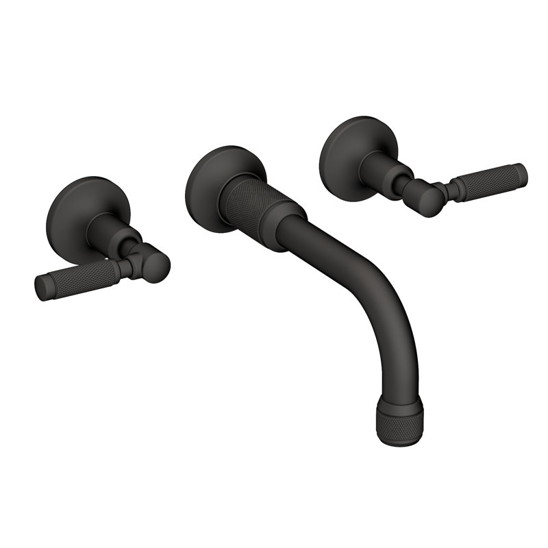 Wall Mount Lavatory Faucet, Flat Black