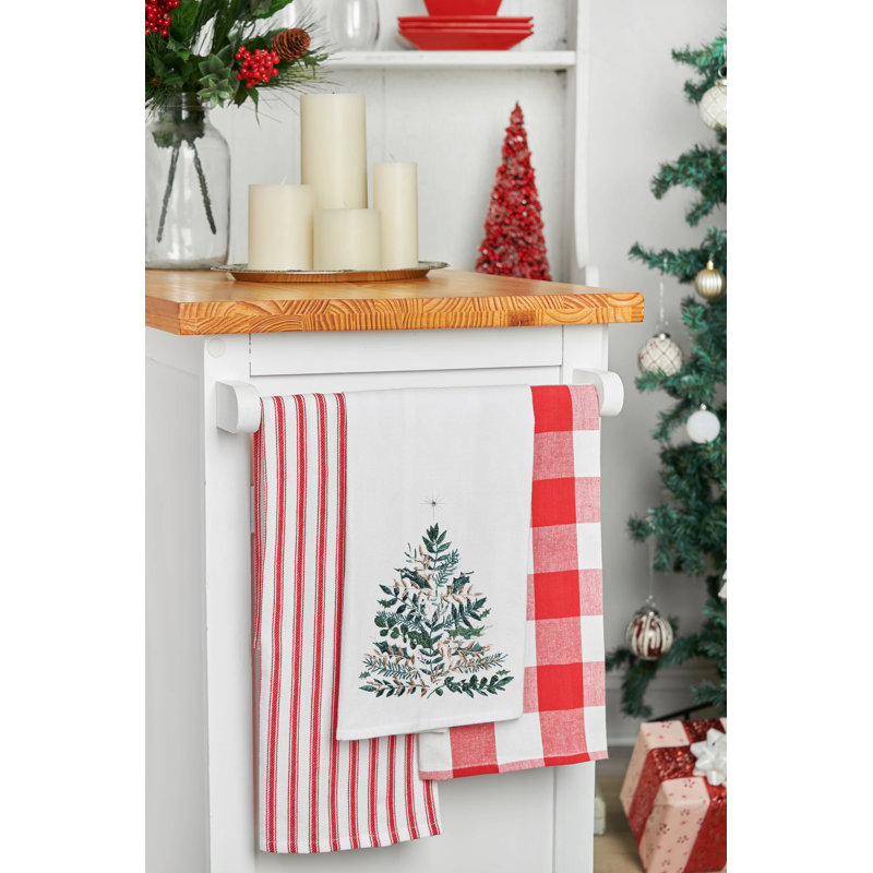 Torchon 100% coton Christmas Tree