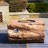 Furlon Rectangle Concrete Propane Smokeless Fire Pit Table with Lid