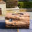 Furlon Trapezoid Concrete Propane Smokeless Fire Pit Table with Hidden Fuel Tank