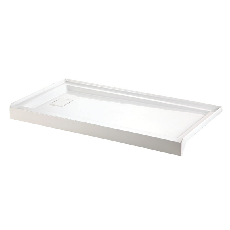 Kingston Brass Dominica 60-Inch x 32-Inch Acrylic Single Threshold Shower Base, Left
