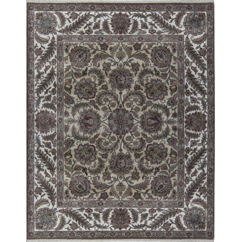 Tapis brun de haute qualité noué à la main