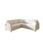 Canapé-lit en forme de L de 85,1 po avec lit escamotable, canapé-lit convertible surdimensionné avec poche latérale et port USB, canapé modulaire rembourré Teddy, pour salon, appartement, bureau-1874690090