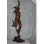 Statue en bronze mercurisé du 19ème siècle - Taille: L 23 po x l 13 po x H 64 po.